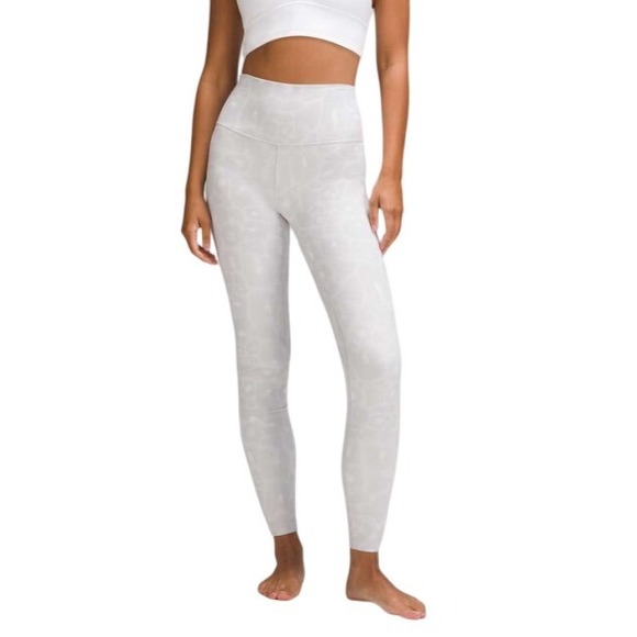 lululemon athletica Pants - Lululemon Align High Rise Pant 28" Spray Leopard Grey Multi Nulu Leggings Sz 6